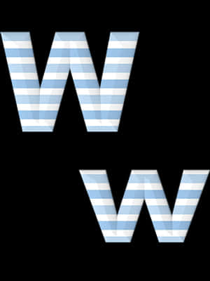 Striped Letter Illusion PNG image with transparent background