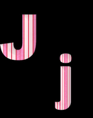 Striped Letter J Design PNG image with transparent background
