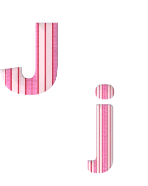 Striped Letter J Design PNG Image