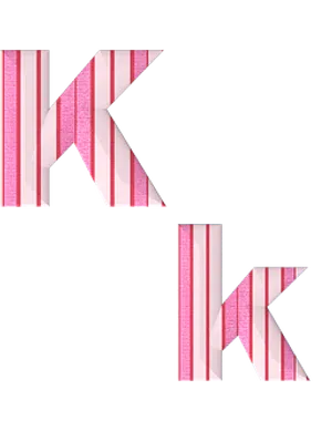 Striped Letter K Design PNG Image