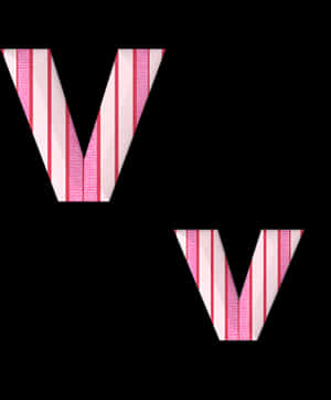 Striped Letter M Illusion PNG image with transparent background
