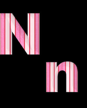 Striped Letter N Design PNG image with transparent background
