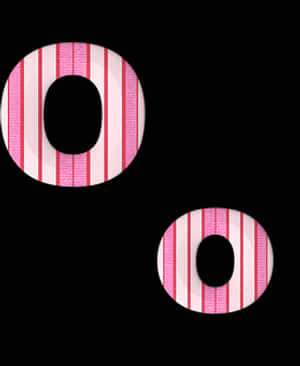 Striped Letter O Graphic PNG image with transparent background
