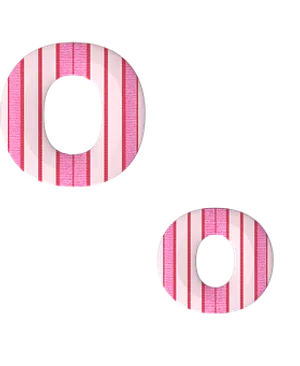 Striped Letter O Graphic PNG Image