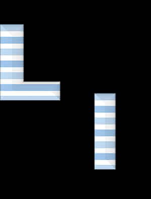 Striped Letter Optical Illusion PNG image with transparent background