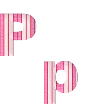 Striped Letter P Design PNG Image