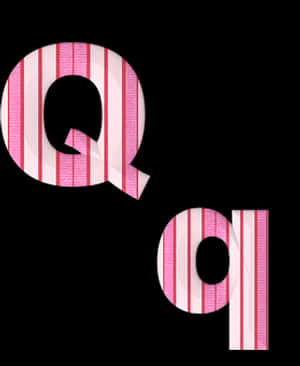 Striped Letter Qand I Design PNG image with transparent background
