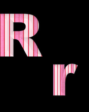 Striped Letter R Variations PNG image with transparent background
