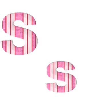 Striped Letter S Design PNG Image