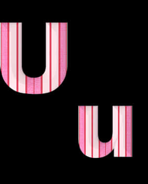 Striped Letter U Graphic PNG image with transparent background