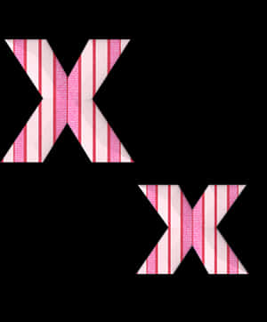 Striped Letter X Illusion PNG image with transparent background