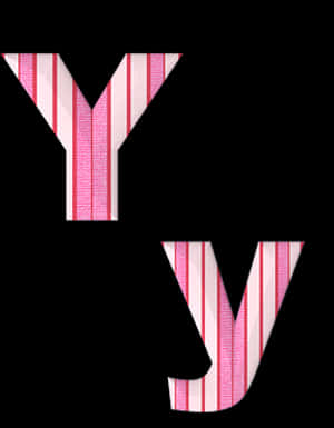 Striped Letter Y Graphic PNG image with transparent background