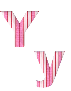 Striped Letter Y Graphic PNG Image