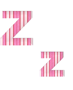 Striped Letter Z Illusion PNG Image