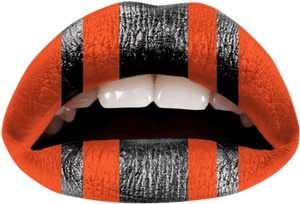 Striped Lipstick Art PNG with transparent background