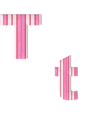 Striped Lowercase T Uppercase T PNG Image