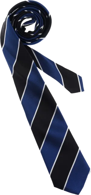 Striped Navy Blue Tie PNG Image