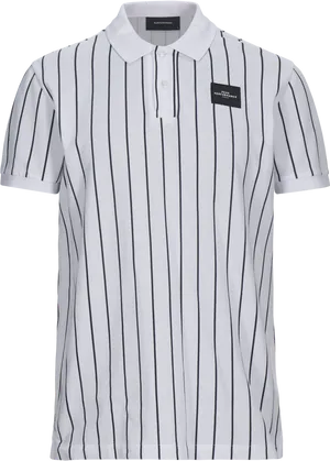 Striped Polo Shirt Product Display PNG Image