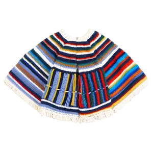 Striped Poncho Fashion Png 5 PNG Image