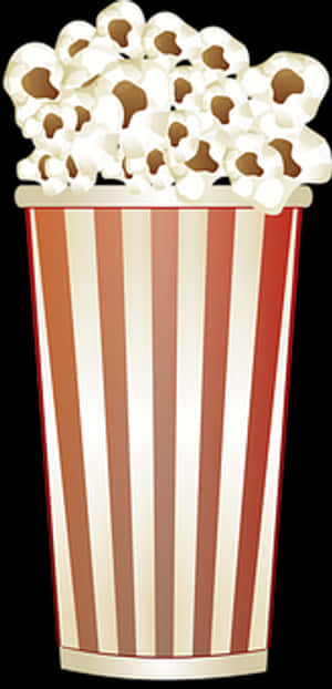 Striped Popcorn Container Full PNG with transparent background