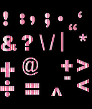 Striped Punctuation Marks PNG