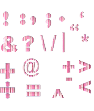 Striped Punctuation Marks PNG Image