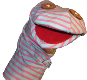 Striped Sock Puppet PNG Image