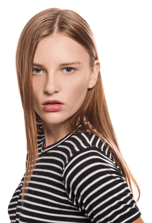 Striped Top Model Glance PNG image with transparent background