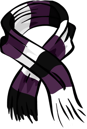 Purple Rugby Scarf Png Image - Scarf Clipart, Transparent Png PNG image with transparent background
