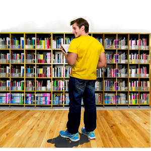Student in Library PNG   05232024 PNG