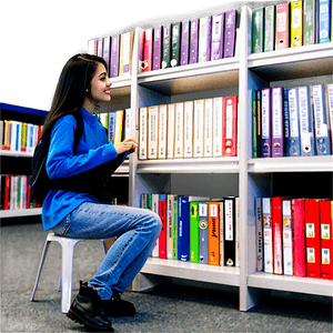 Student in Library PNG   vqq25 PNG