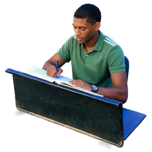 Student Studying For Exam Png 06282024 PNG Image