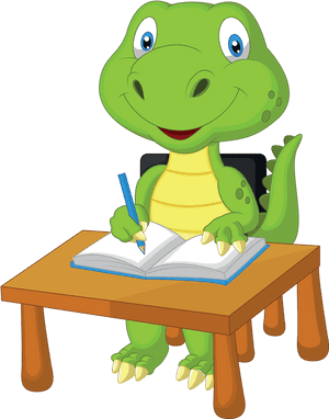 Dinosaur Studying Clipart , Png Download - Cartoon Dinosaur Studying, Transparent Png PNG with transparent background
