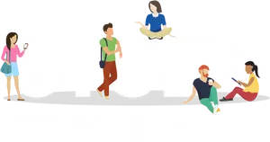 Studyin Australia Students Graphic PNG Image