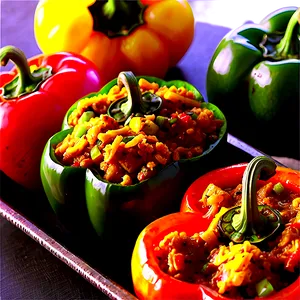 Stuffed Bell Peppers With Curry Png 06252024 PNG Image