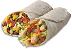 Stuffed Chicken Shawarma Wrap PNG Image