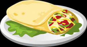 Stuffed Tacoon Plate PNG with transparent background