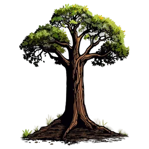 Sturdy Oak Tree Silhouette Png 41 PNG Image