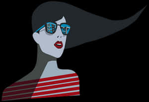 Stylish Abstract Woman Illustration PNG image with transparent background