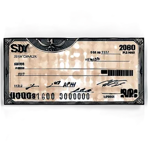 Stylish Bank Check Png 06292024 PNG Image