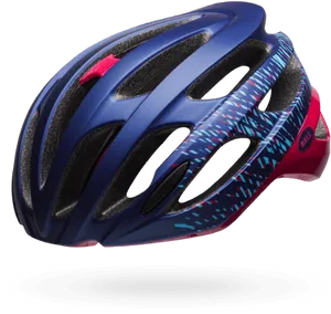 Stylish Blue Bicycle Helmet PNG Image