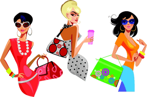 Handbag Woman Fashion Shopping Illustration Download - Fashion Woman In Red Clipart, HD Png Download PNG with transparent background