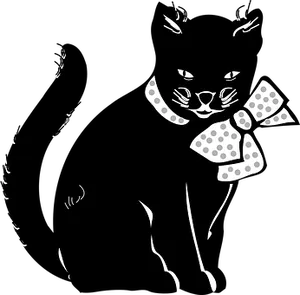 Stylish Cat Artwork PNG Image