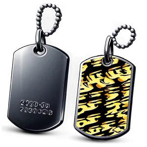 Stylish Dog Tag Artwork Png Igo PNG Image