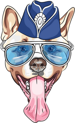 Wearing King Spaniel Bulldog Samoyed Charles Dog Clipart - Hipster Art, HD Png Download PNG