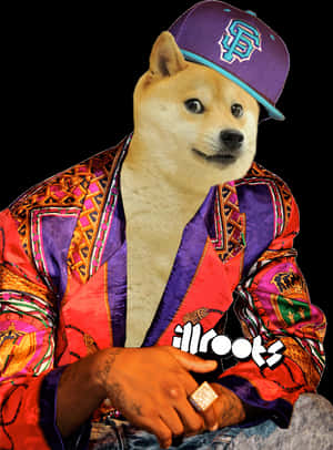 Stylish Dogein Hip Hop Outfit PNG image with transparent background