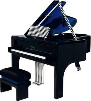 Stylish Grand Piano PNG Image