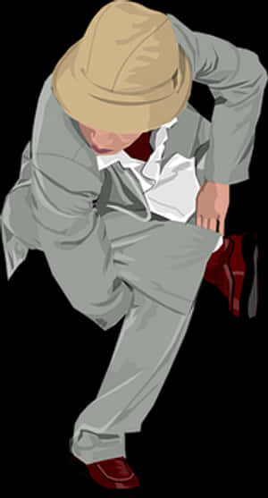 Stylish Hip Hop Dancer Illustration PNG