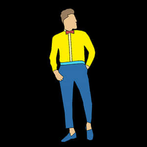 Stylish Man Illustration PNG image with transparent background