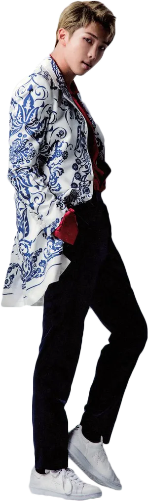 Stylish Manin Floral Jacket PNG Image